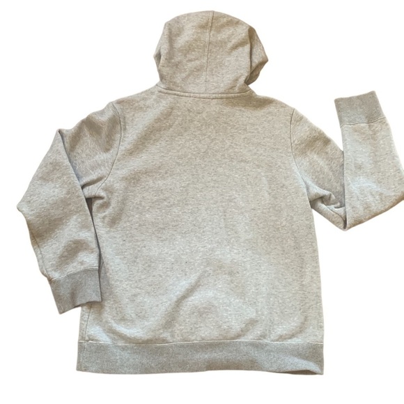 Puma Light Gray Hoodie Sweatshirt Purple Logo Size XL‎ Junior - Picture 2 of 6